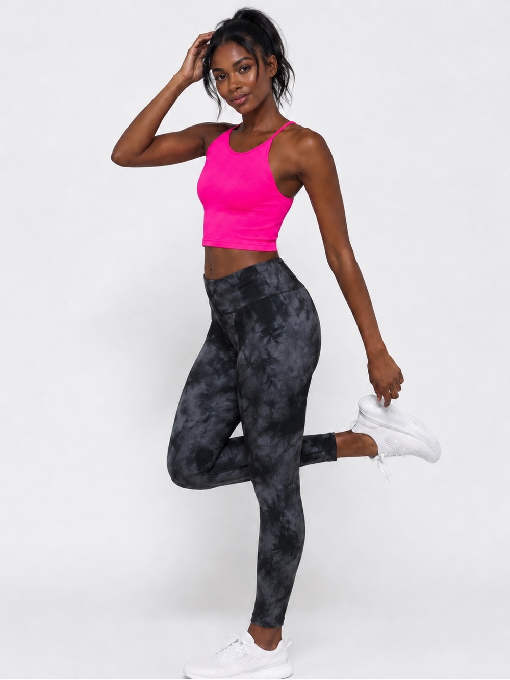 Free People Intimately Ribbed Cropped Tank XS Pink Stretch Cami